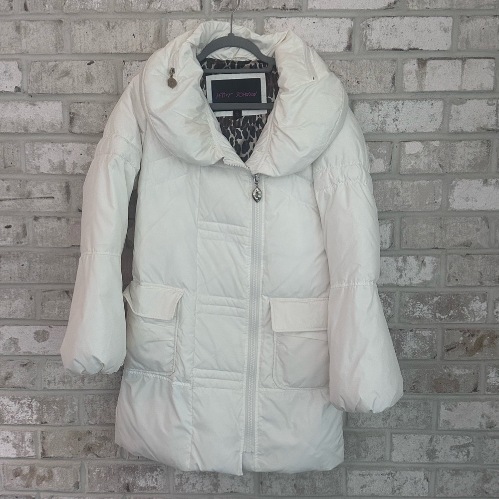 Betsey Johnson Ivory Down Jacket